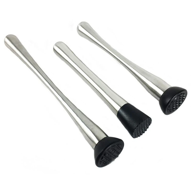 

Crushed Popsicles Stainless Steel Cocktail Muddler Bar Mixed Drink Barware Mixer Stirrer Cocktail Fruit Drink Bar Tools