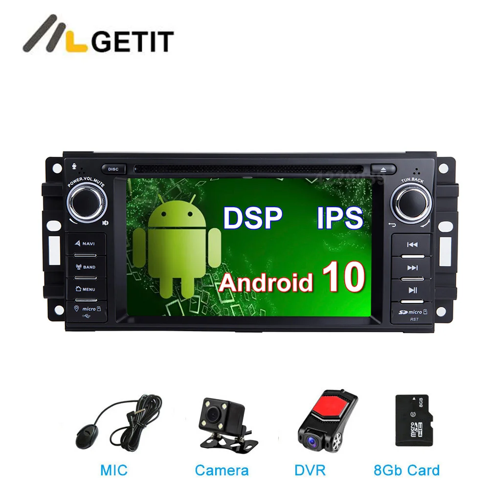 Автомобильный DVD плеер DSP Android 10 радио стерео GPS для JEEP Wrangler компас патриот Grand Cherokee