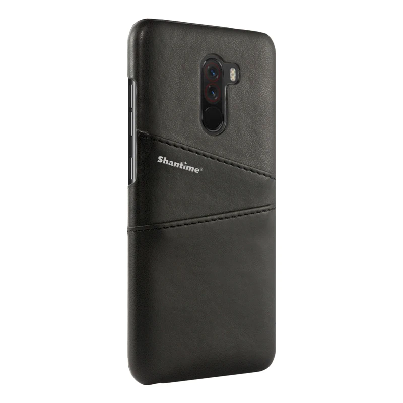Роскошная Обложка на заднюю панель из искусственной кожи для Xiaomi Pocophone F1, чехол в деловом стиле для Xiaomi Poco F1, кошелек, отделения для карт, чехол для телефона