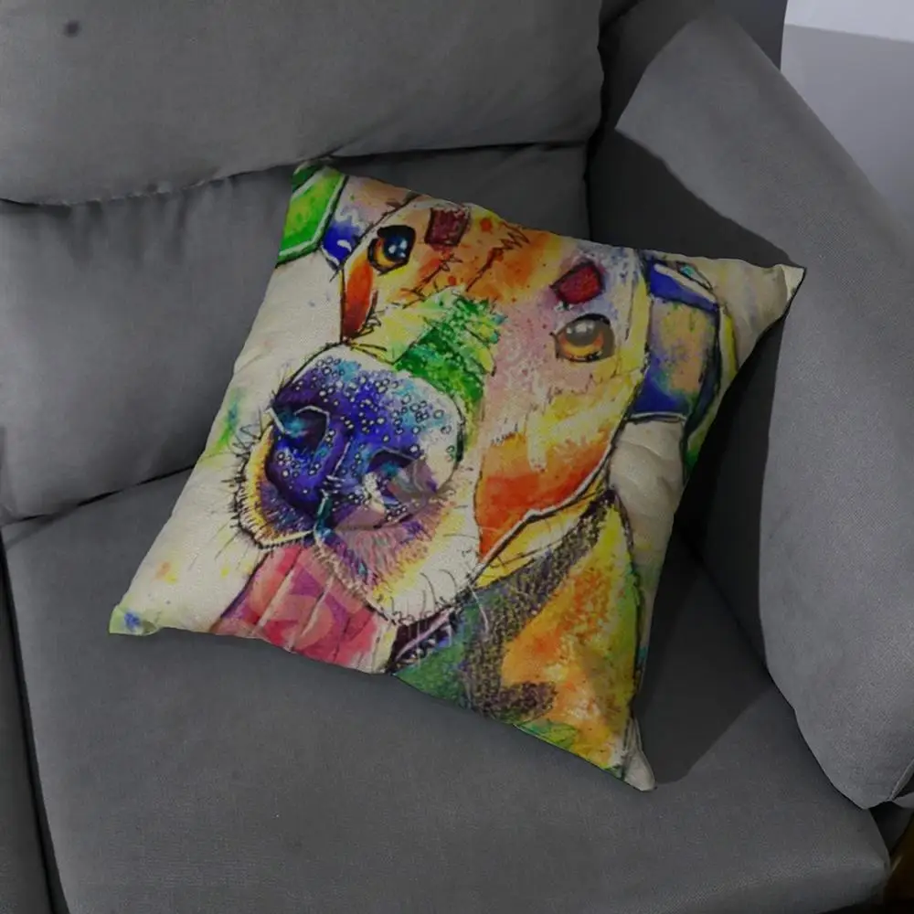 Наволочка для милой собаки из персиковой шкуры Детские Подарочные подушки 45x45 см