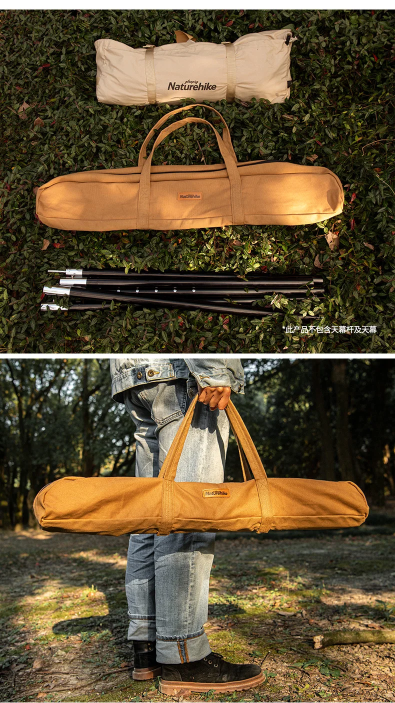 

Naturehike Ultralight Camping Tent Tarp Pole Storage Bag Durable Canvas Storage Bags Outdoor Camp Multi Tool Camping