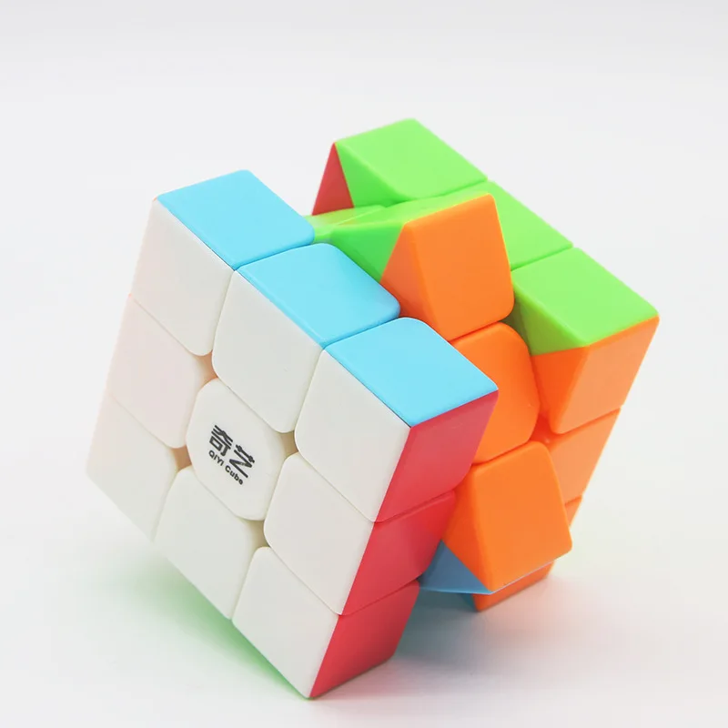Qiyi Магический кубик 3х3х3 красочные Stickerless головоломки игрушки для детей взрослых