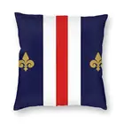 Наволочка с французским флагом цветок лилии, 45x45