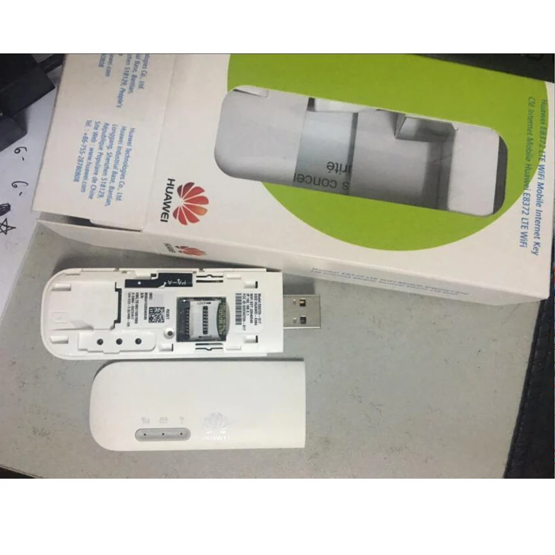 Unlocked Huawei E8372 E8372h-517 4G LTE WiFi Stick Wifi Router LTE bands 1/2/4/5/12/17 Support 10 Wifi Users With Antenna