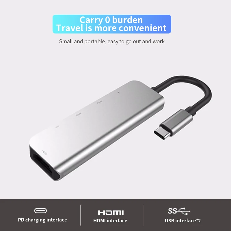 Высокая Скорость 5-Порты и разъёмы USB3.0 4K HDMI HDTV OTG USB-CAdapter Micro USB c PD зарядки Порты и разъёмы для смартфонов Apple Macbook Планшетные ПК ноутбука, настольного компьютера, аксессуары