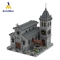 buildmoc city buildings church moc house sets cathedral architecture building blocks bricks city street view toys for children