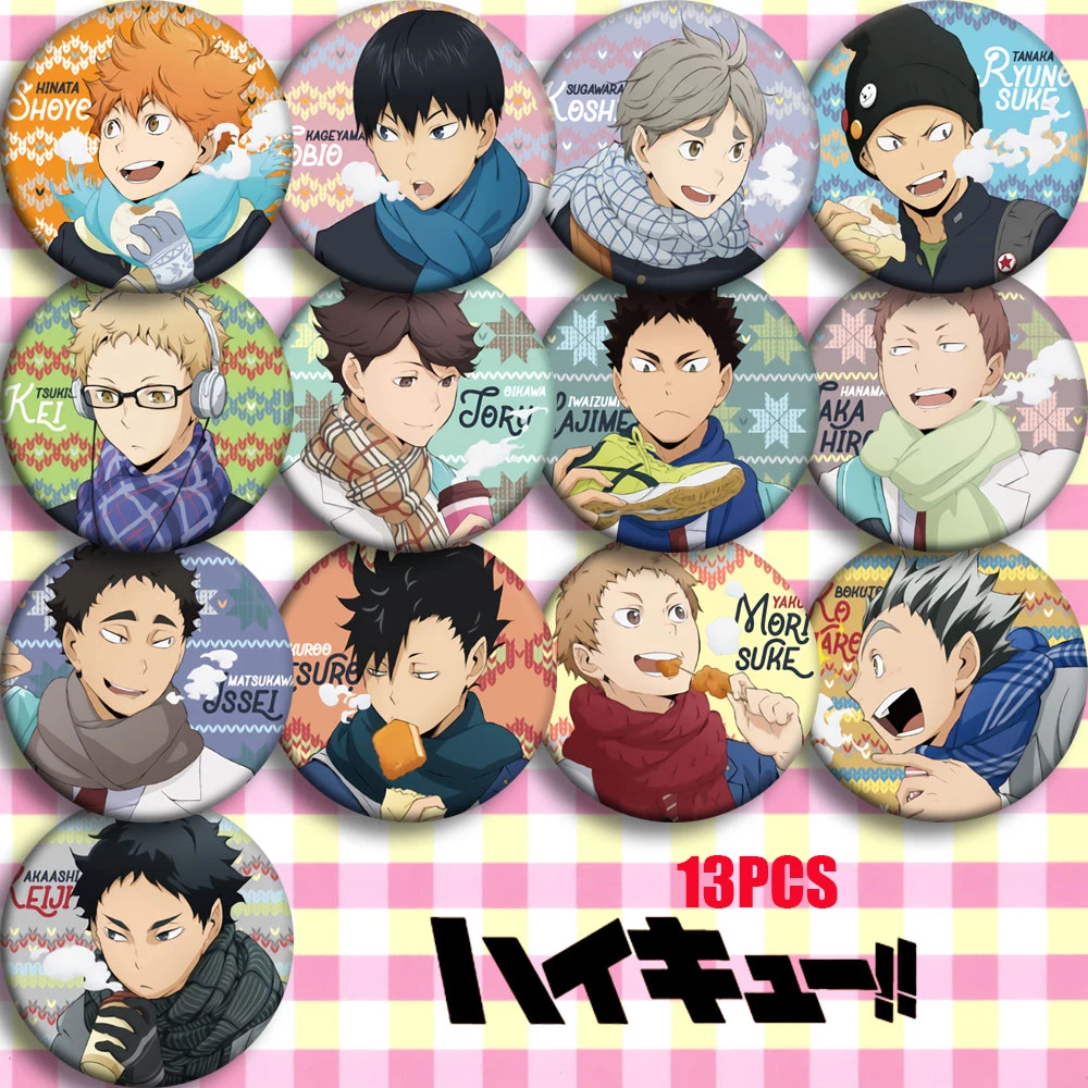 Японское Аниме haikyuu AOBHOHS JOBIO Косплей бедж брошь булавки собирать значки для