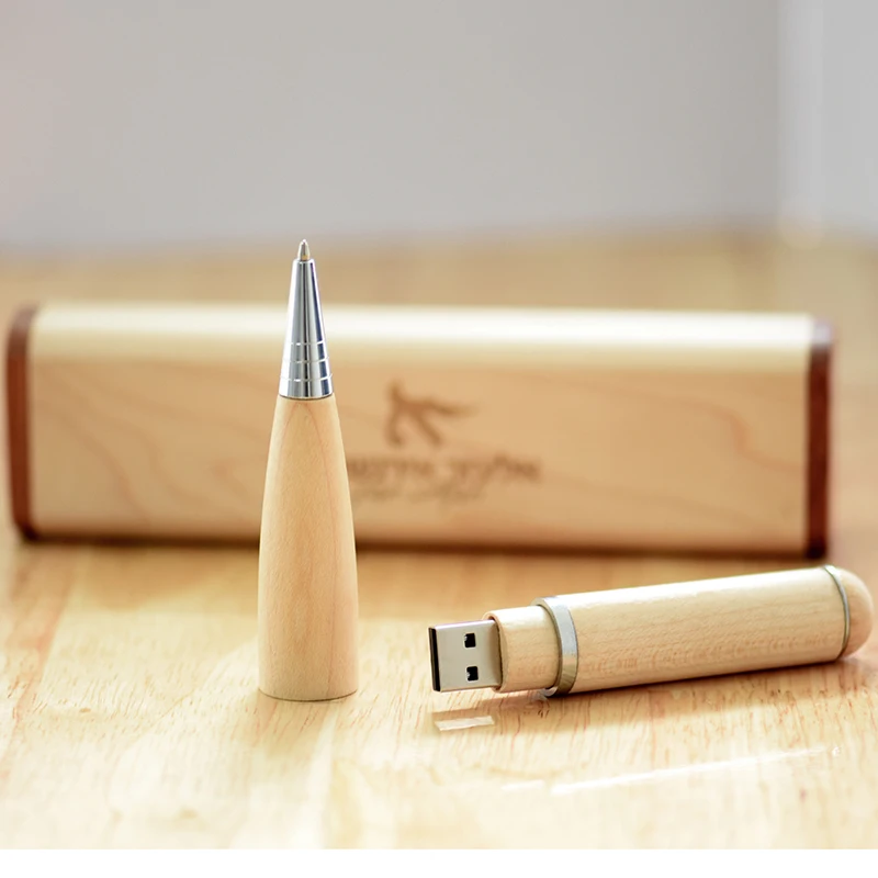 Ручка шариковая SHANDIAN деревянная с подарочной коробкой флэш накопитель usb флеш 4