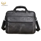 Роскошный мужской портфель из натуральной кожи в винтажном стиле, деловой портфель для ноутбука, мужской т-кейс, атташе, сумка-мессенджер, тоут, портфель 7146