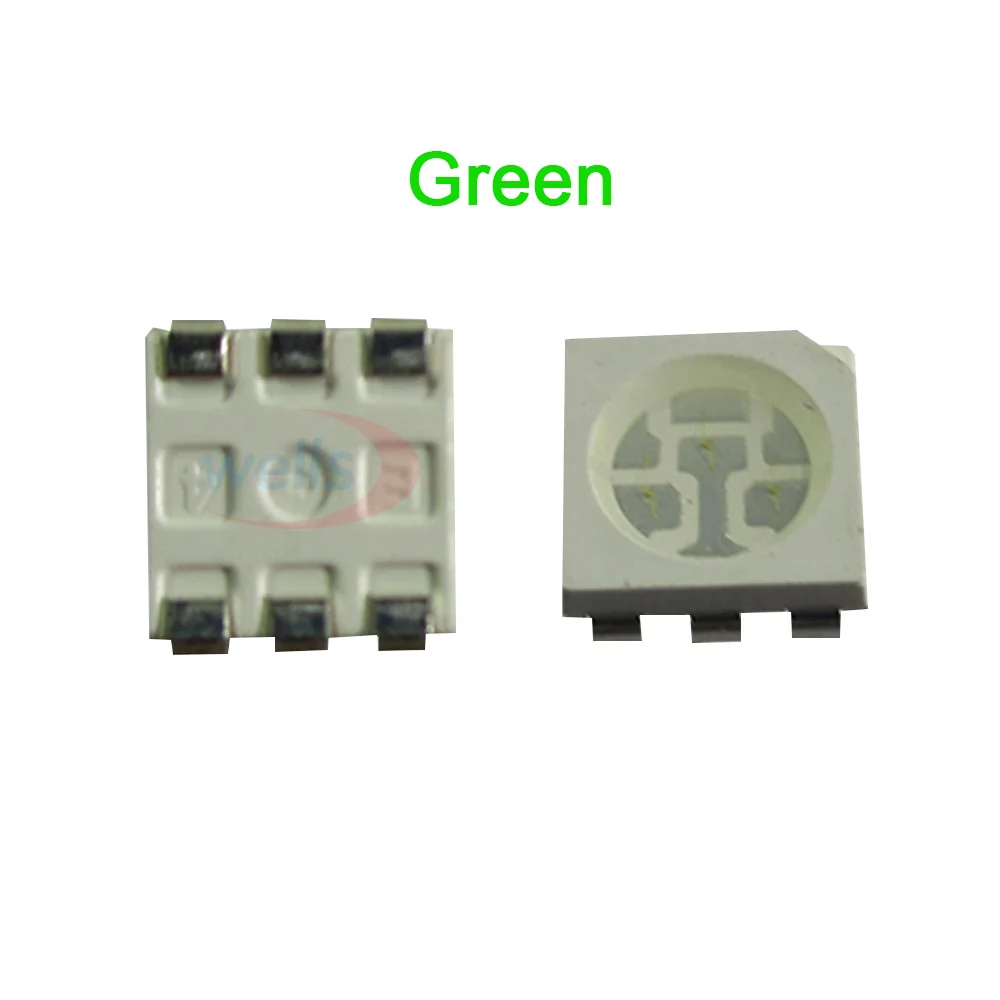 

1000 шт. зеленый цвет PLCC-6 505 ~ 507 5050 SMD 3-CHIPS светодиодный светильник