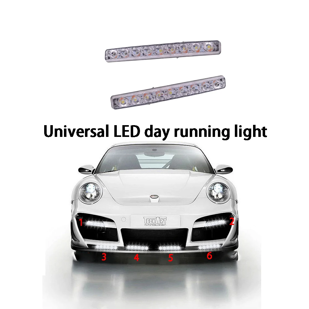 

ECAHAYAKU 1 пара автомобильный Стайлинг светодиодные дневные хосветильник для Honda универсальные 9 светодиодный ные огни с желтым поворотником 12 ...