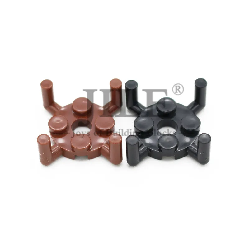 Круглая Пластина Moc 2x2 с отверстием для штифта и 4 руками 98284 просвечивающие