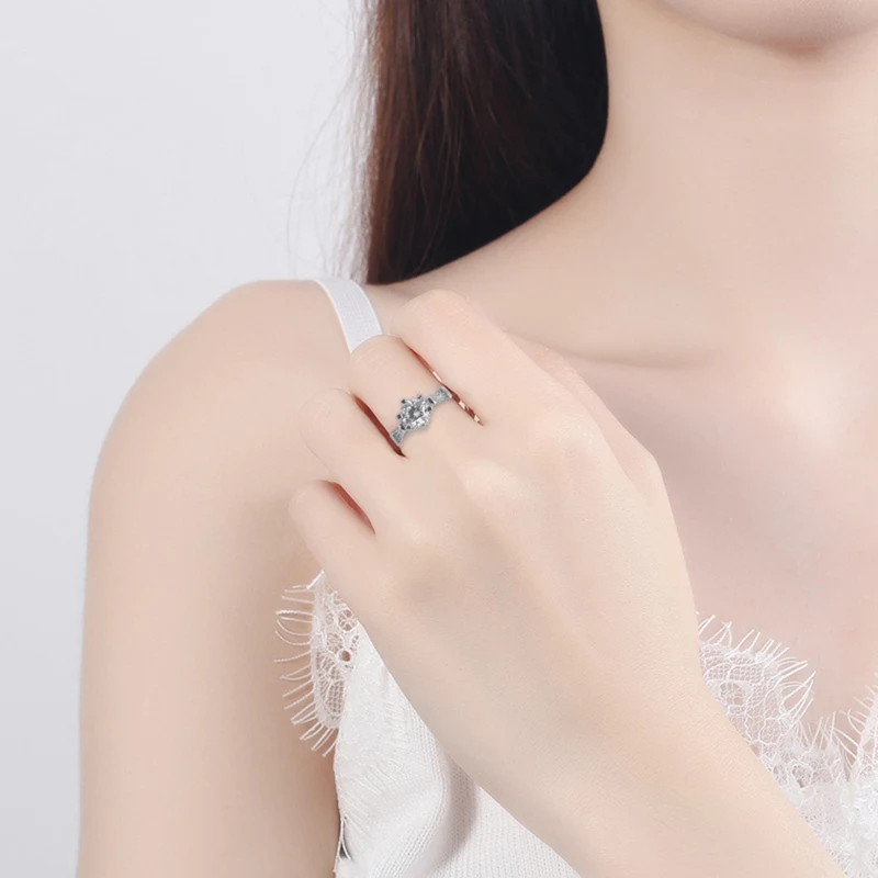 

925 Rings For Women Simple Design Luxury Diamond Fashion Jewelry Bridal Sets Wedding Engagement Ring Accessory