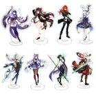 Новинка, аниме-фигурка Genshin Impact Xiao Venti Hutao Zhongli, табличка, декор для стола, стоячий знак, брелок для подарка