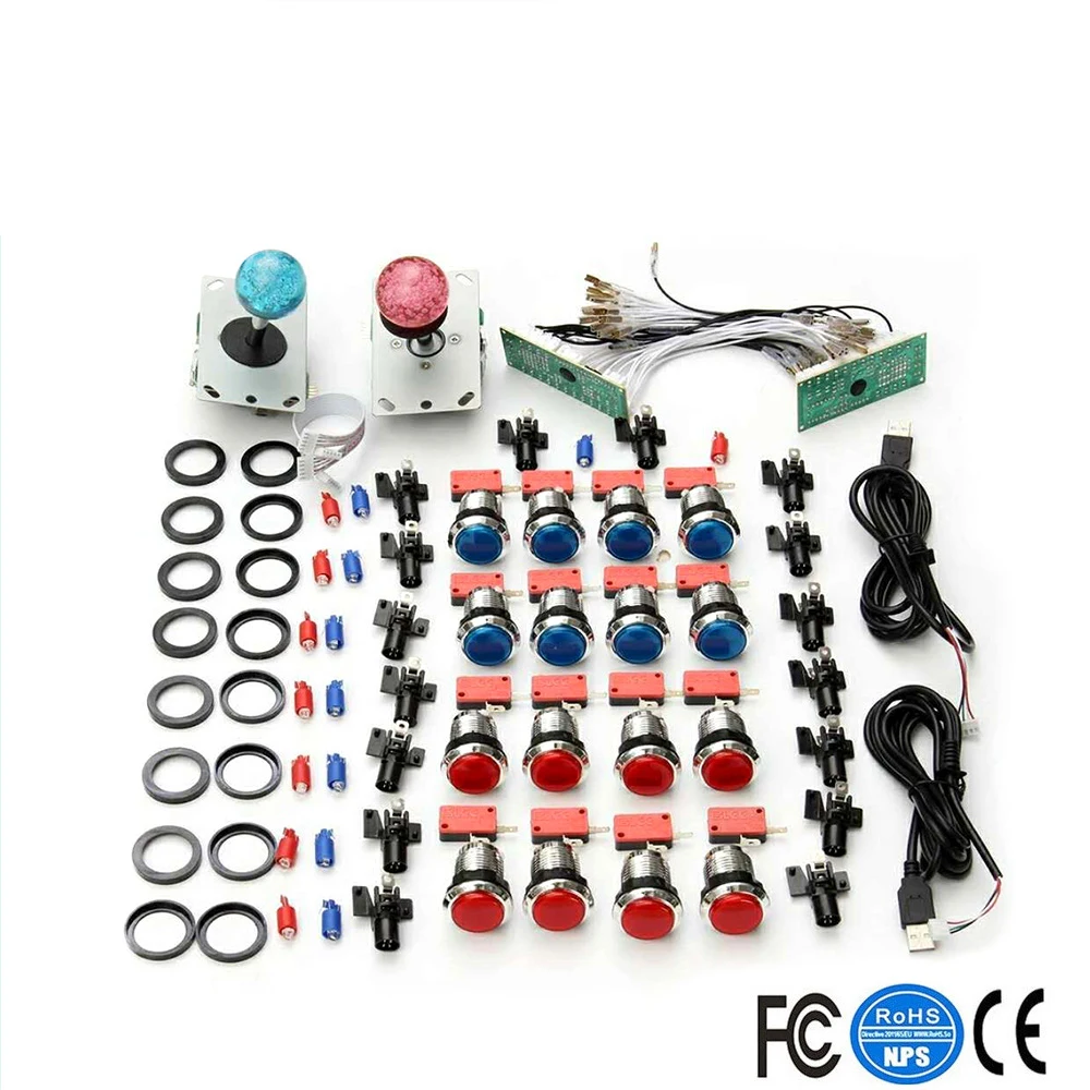 DIY Kit Sanwa Джойстик Zippy джойстик Американский кнопочный 30 мм светодиодный микро