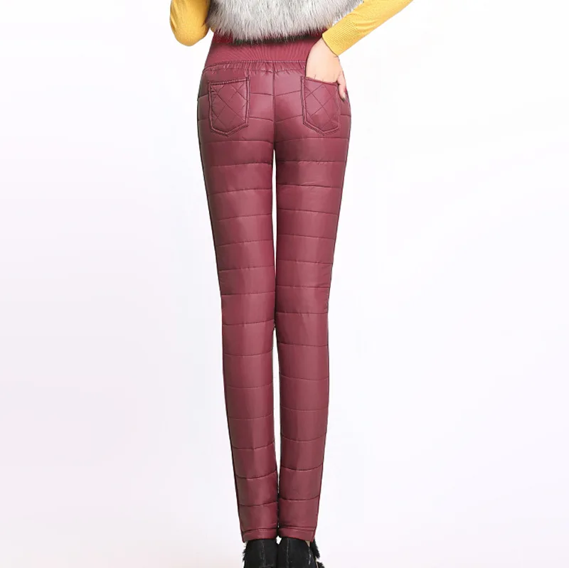 Брюки женские зимние утепленные эластичные с высокой талией 5XL 6XL | Женская одежда
