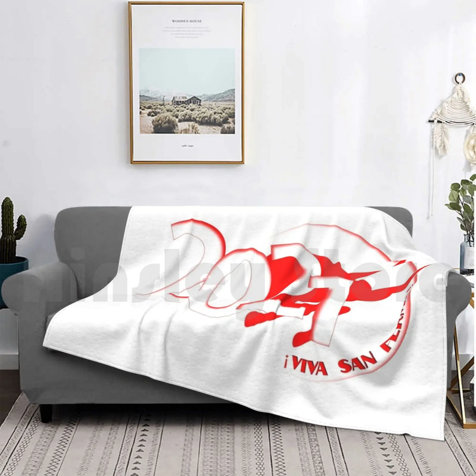 Одеяло с забавным дизайном для празднования Сан-Фермин в Памплоне Поставьте эти