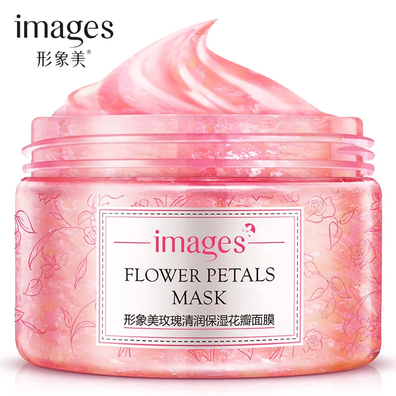 

images Flower Petals Rose Sleep Face Masks Moisturizing Whitening Anti Aging Wrinkle Shrink Pore Skin Care Sleeping Facial Mask