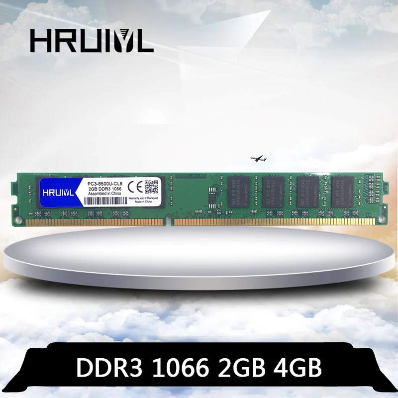 Оперативная память HRUIYL для ПК, оперативная память DDR3, 4 Гб, 2 Гб, 1066 МГц, PC3, 8500, 1066 МГц, модуль памяти для настольного компьютера, 2G, 4G, 240 pin, 1,5 В