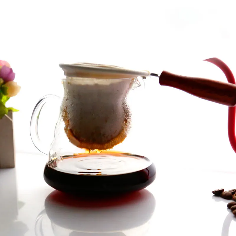 Многоразовый фильтр для кофе с ручкой фланелевая ткань сетчатая корзина