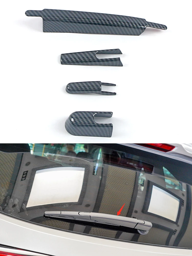 

For Toyota Highlander 2020 2021 2022 Car Rear Window Wiper Trim Cover Decoratiove Frame ABS Chrome Interior Accessories