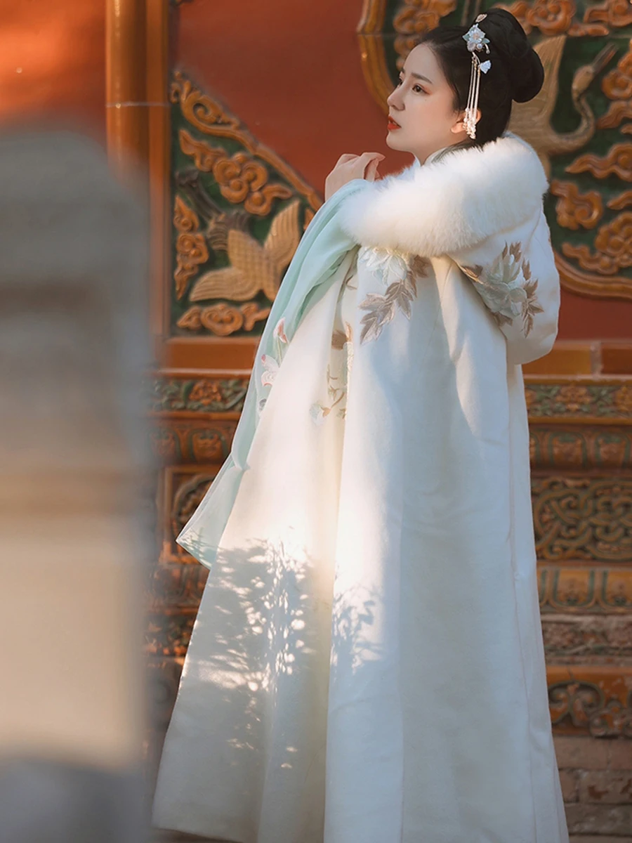 Женская Длинная накидка Толстая теплая куртка с бархатной подкладкой в