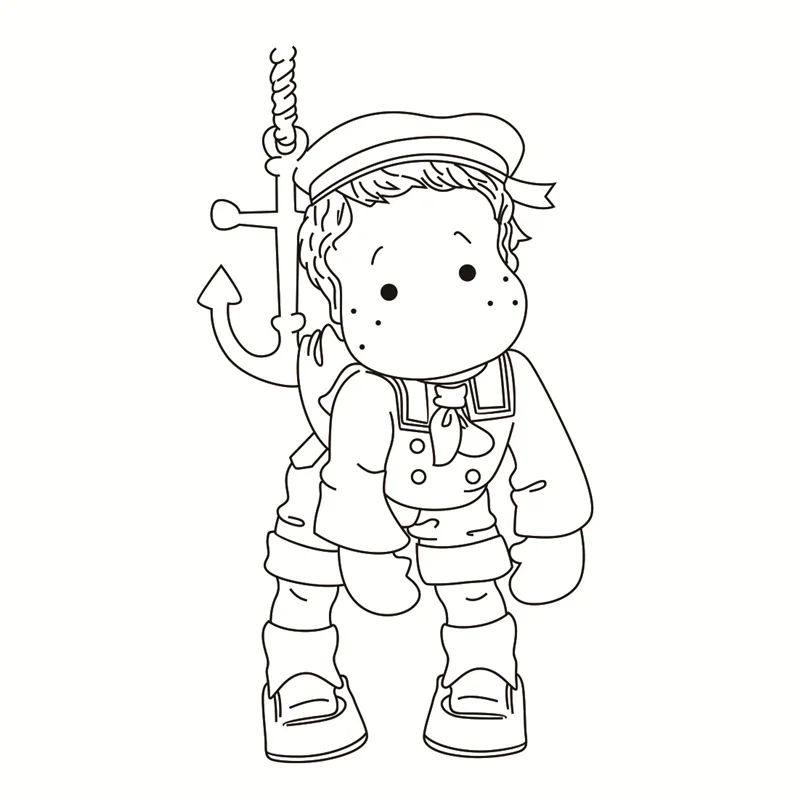 

New Boy Cartoon Pattern Stamp And Metal Die Scrapbooking Alphabet Stamp Embossing Craft Making Silicone Transparent Stamps