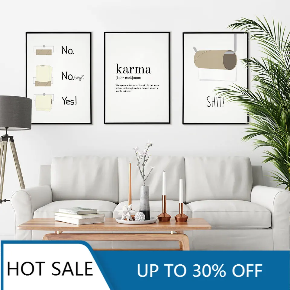 Настенная картина в ванную комнату смешной постер на холсте с юмором