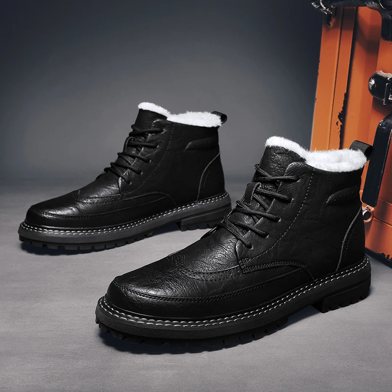 Популярные красивые мужские зимние мотоциклетные ботинки из первого слоя