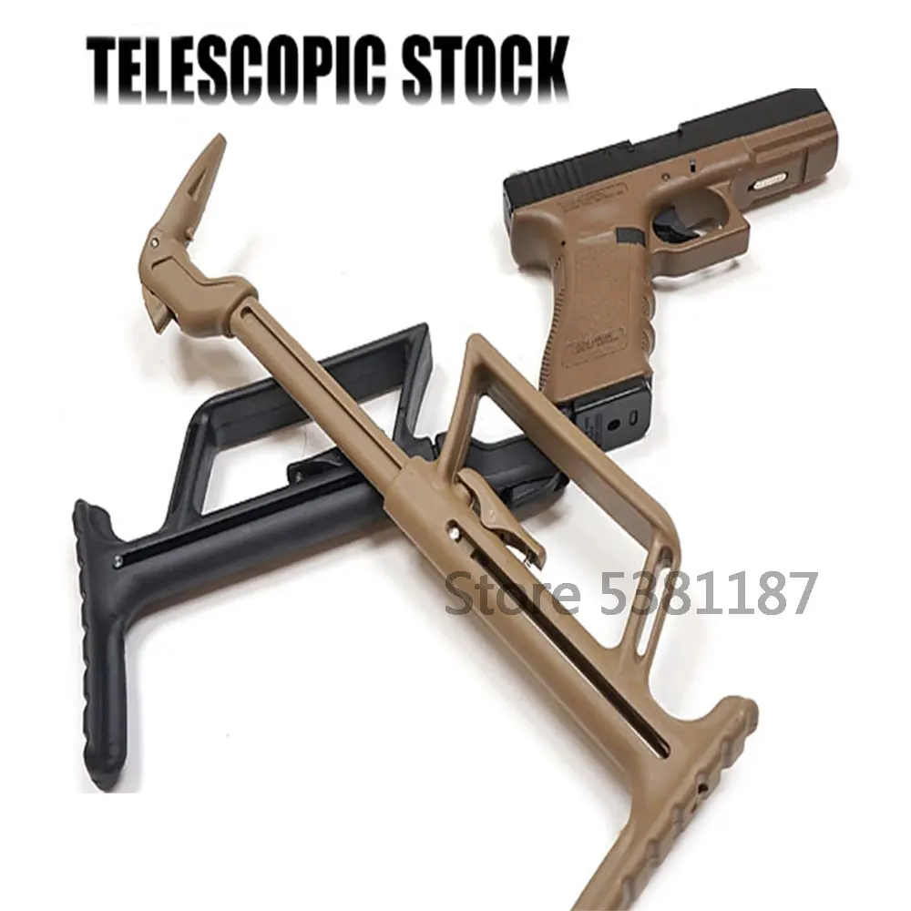 

Airsoft Parts Tactical Support Buttstock to Carbine Auxiliary Adapter For Glock G17 G18 G19 G22 G34