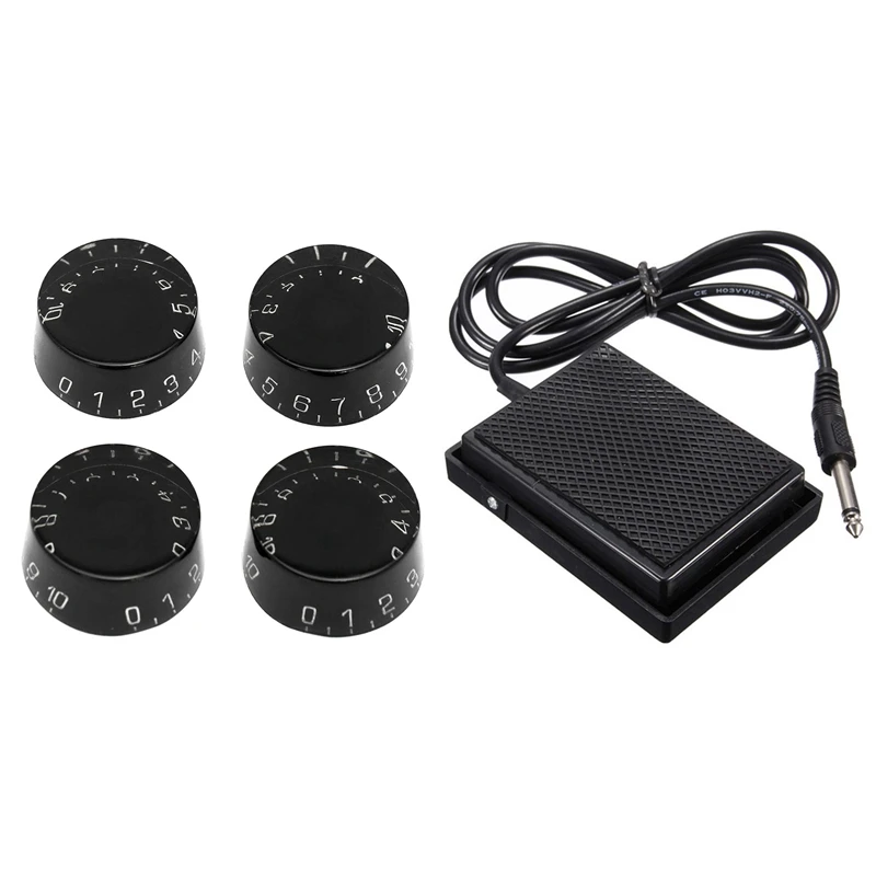 

Универсальная электронная ножная педаль пианино с 4 кнопками верхней головки для электрогитары