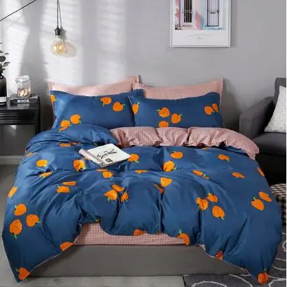 Наборы постельных принадлежностей 3/4 шт. геометрический узор кровать подкладки: