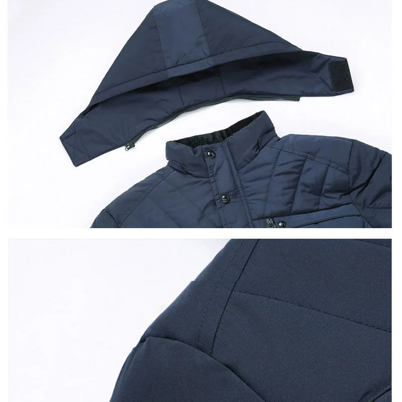 Thicken Warm Men Parkas -20 Degree New Winter Jacket Men Hooded Fleece Man's Jackets Outwear Cotton Coat Parka Jaqueta Coat Men
