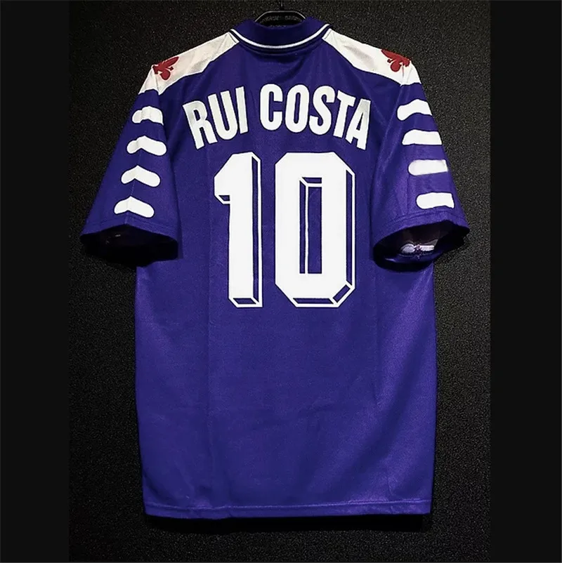 

Retro 1998/99 Batistuta Rui Costa Short Sleeve Classic Men Shirts Vintage Jerseys
