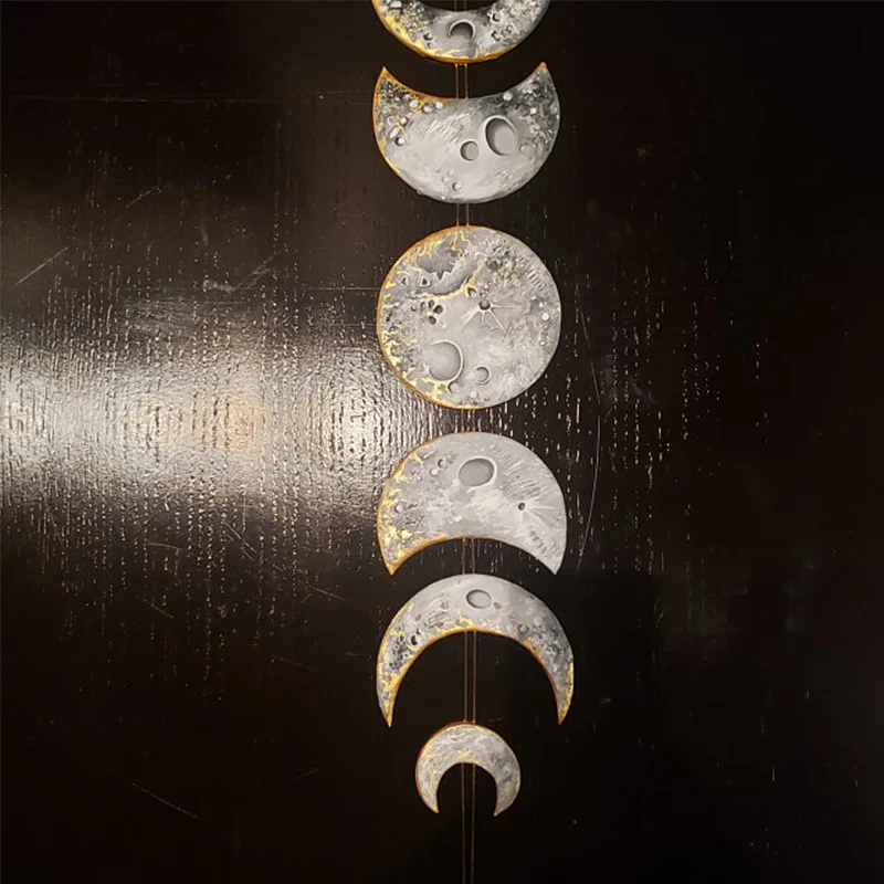 

Фаза Луны, настенное украшение, изысканный кулон из лунной смолы, фаза Луны, эстетический Настенный декор GQ