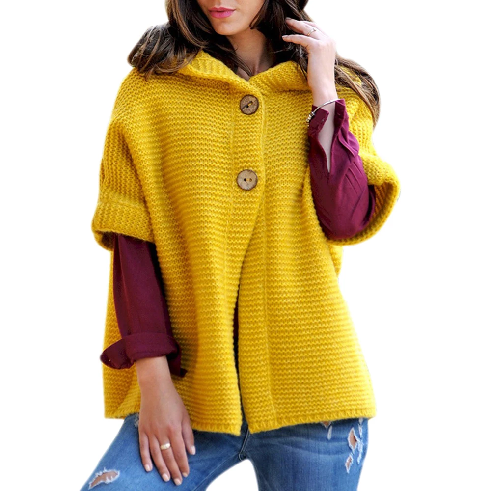 WENYUJH Newly Women Knitted Hooded Cardigan Sweater 2019 Winter Autumn Warm Loose Outwear Tops Fashion Female Sexy Knitwear |