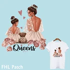 Патчи для одежды Термальность Стикеры для нашивки на одежду для мамы и ребенка, гладить на нашивки печати на футболка модное платье принцессы передачи тепла S2-D39