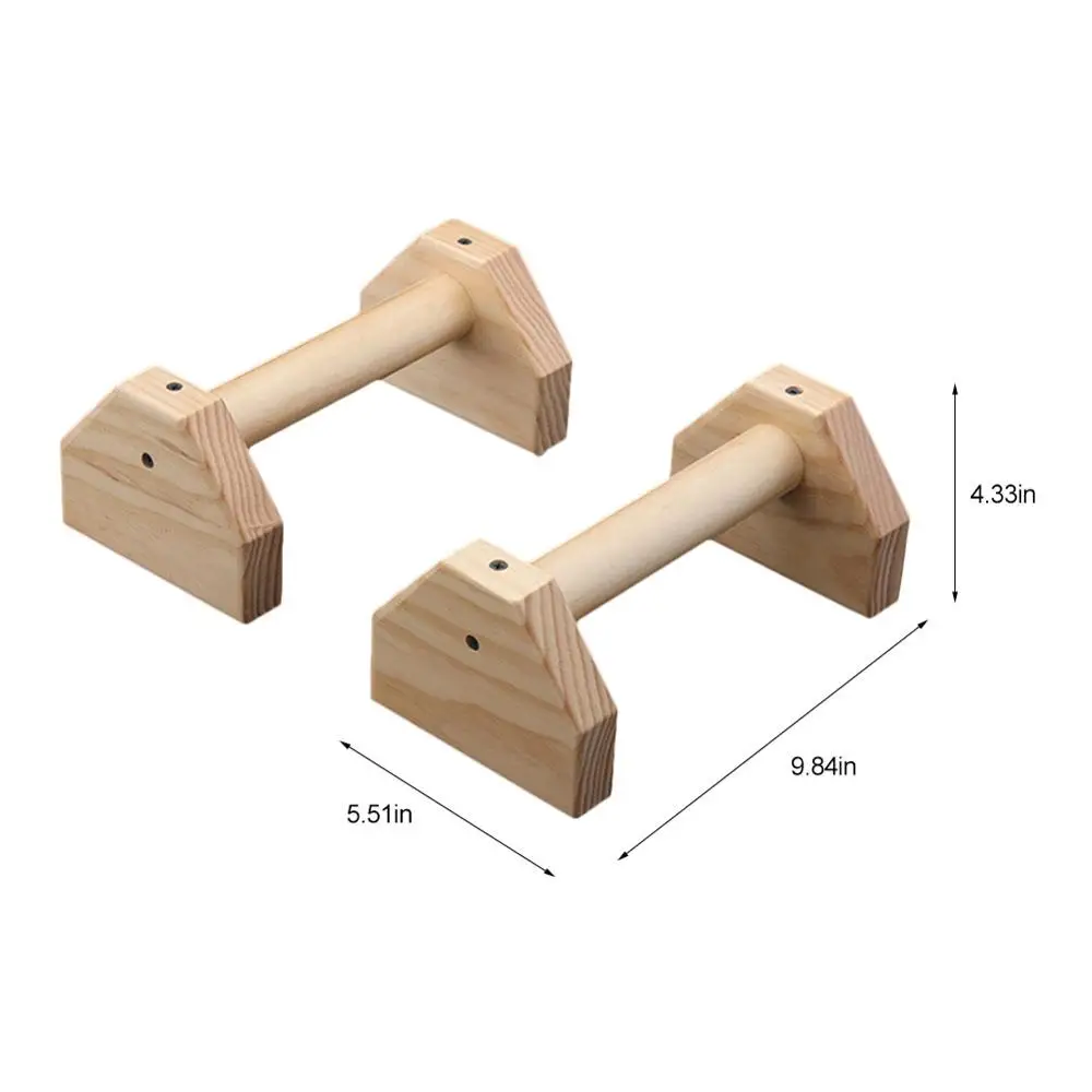 

2 wooden push-up gyms and home fitness exercise poles single and double handle upside down push-ups double pole ladies men port