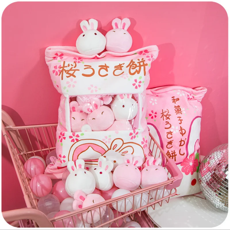 Plushie сумка пудинг игрушки мини животные шары кукла Сакура кролик свинка хомяк