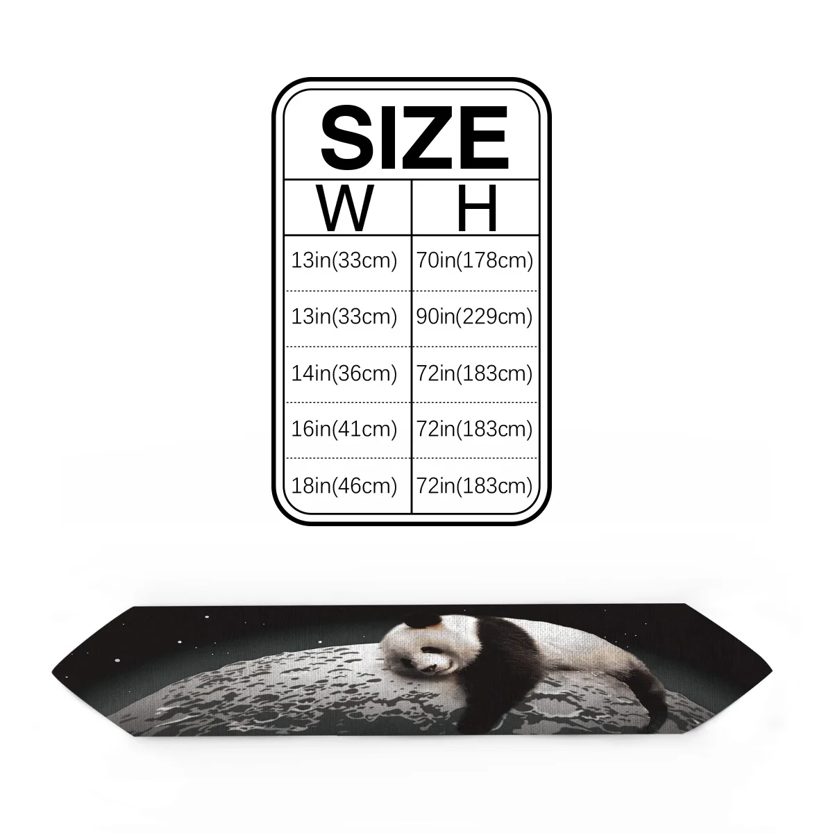 Moon Night Sky Panda Table Runner Flag Home Party Decorative Tablecloth Runners | Дом и сад