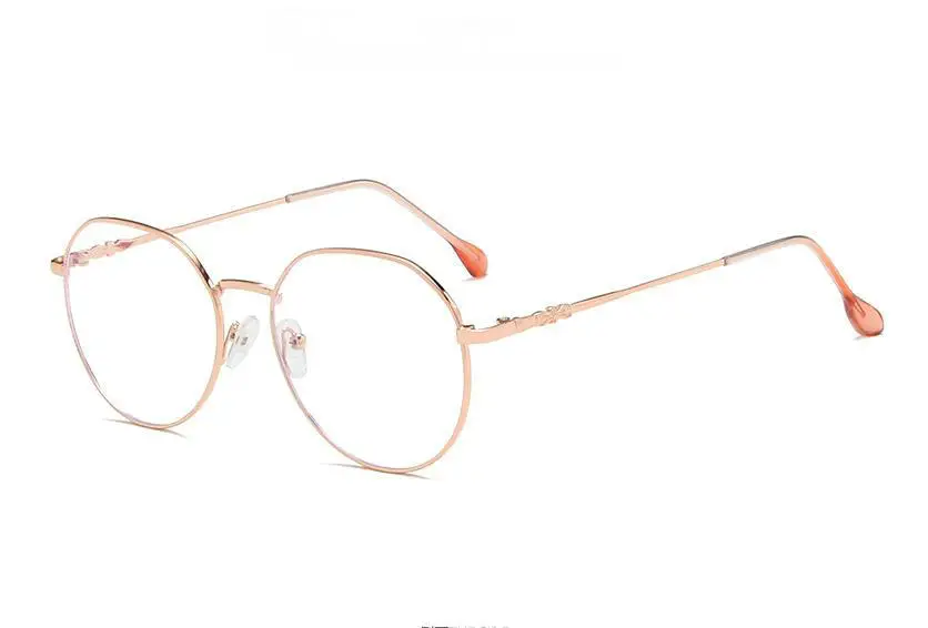 

2021 Anti Blue Light Glasses Frame Ultralight Metal Round Optical Sepectacles Men Women Computer Goggles Eyeglasses Eyewear