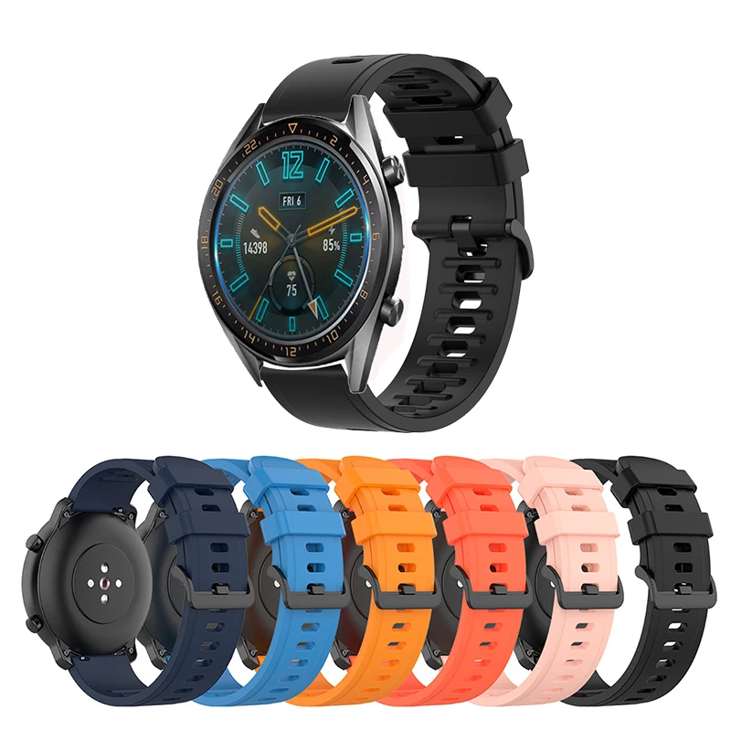 

Силиконовый ремешок для Huawei Watch GT/GT2 46 мм Honor Magic 2, умный Браслет для TicWatch Pro E2 S2, браслет