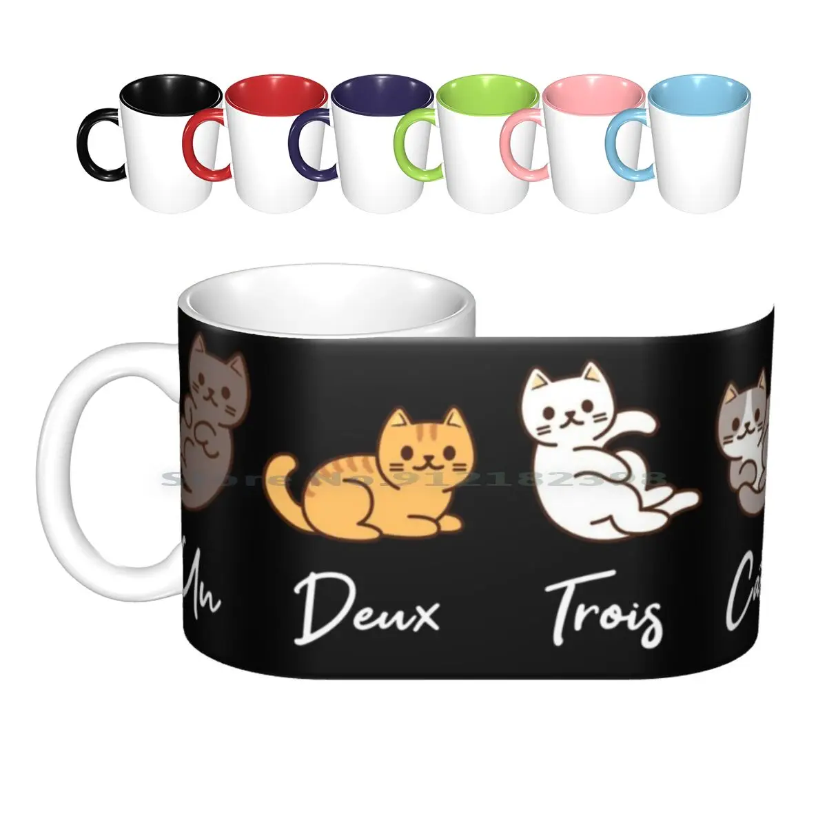 

Un Deux Trois Cat Ceramic Mugs Coffee Cups Milk Tea Mug Cat Un Deux Trois Cat Cat Lover Deux French Trois Cats Kitten Un Kitty