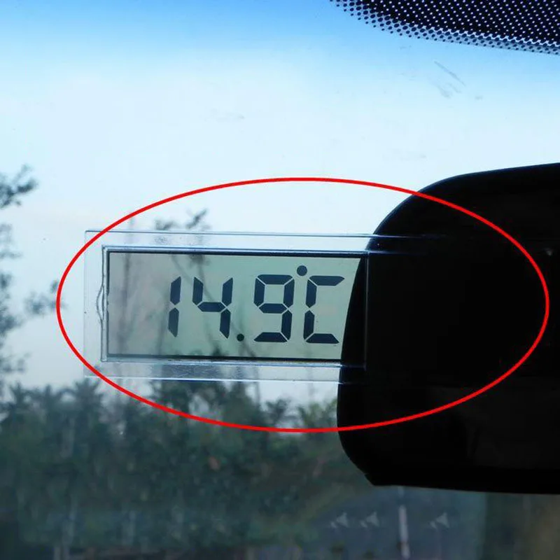 Цифровые часы с ЖК дисплеем термометр для окон автомобиля уличные