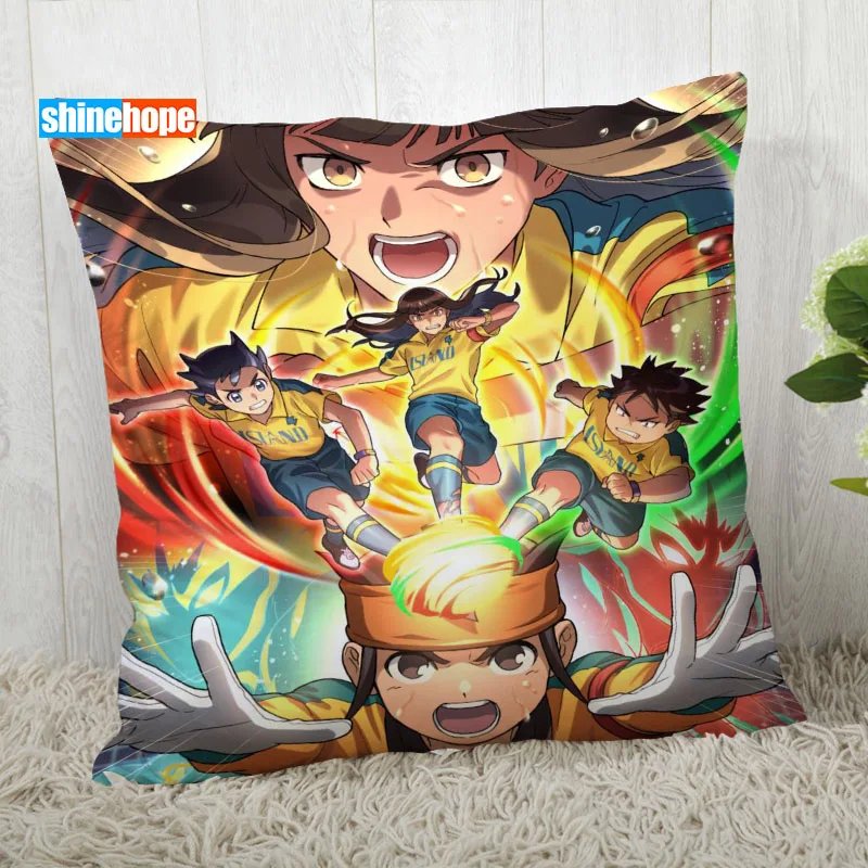 

Новое поступление, Inazuma Eleven, наволочка для спальни, искусственная подушка, квадратные женские чехлы, сатиновая ткань, мягкая