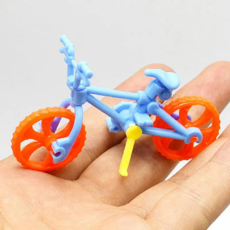 

Hot Sale Handmade Bicycles Toy Children Plastic Mini Bike for Doll Accessories Kids Play House Toy Child Dollhouse toys gifts