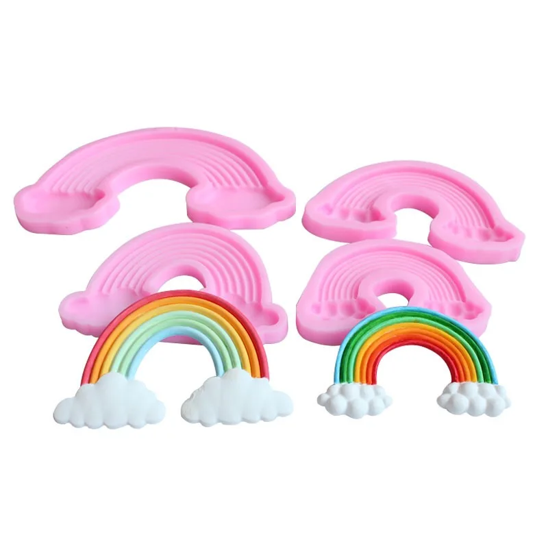 Радужная силиконовая форма для торта гипсовая украшения тортов ручной