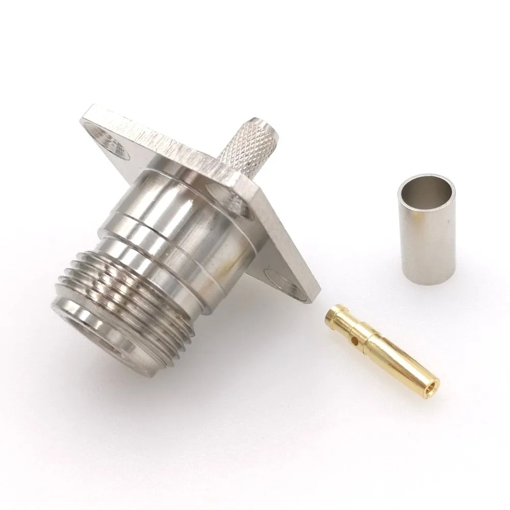 N гнездовой разъем для обжима панели RF кабеля RG58 LMR195 RG142|connector crimp|connectors for cablesconnector n