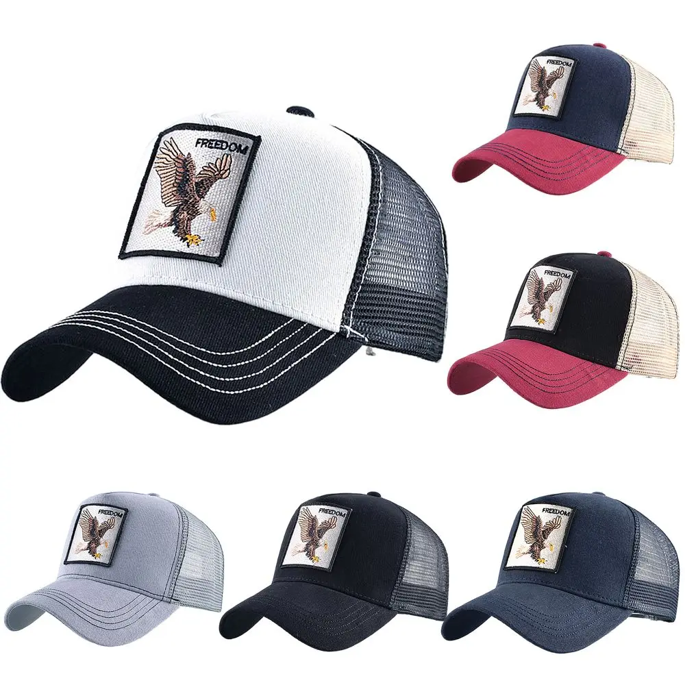 

Adjustable Sun Visor Men With Animals Eagle Patch Mesh Snapback Hats Baseball Caps Hip Hop