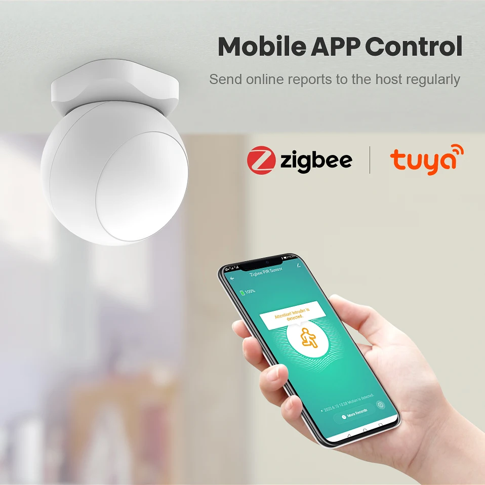 Датчик движения AVATTO Zigbee беспроводной инфракрасный детектор Tuya датчик охранной